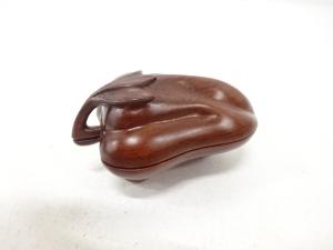 木彫り　果実　香合